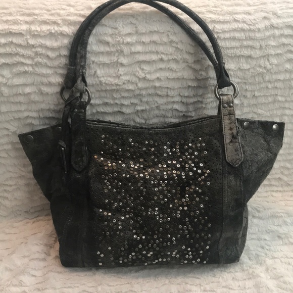 frye studded purse